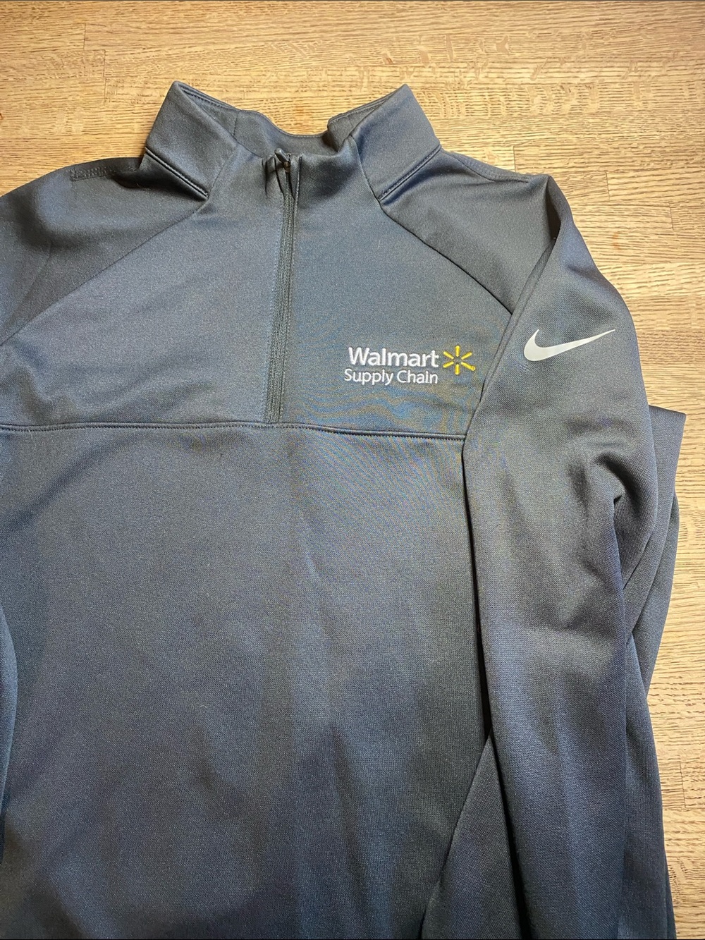 Nike Dri-Fit Gray 1/4 Zip Pullover Walmart Supply Chain Size S